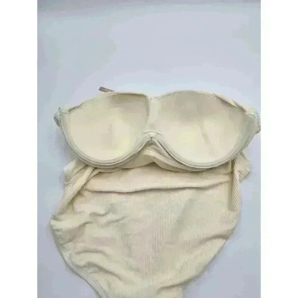 Elegant Cream One-Piece Swimsuit - Picture 8 of 16